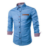 ZOGAA 2019 Hot New Brand Men's Camisa Masculine Long Sleeve Male Shirt Cotton Business Slim Fit Shirt Streetwear Casual Shirts