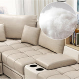 Modern Sofas for Living Room Fabric Sofa European Sectional Sofa Set U Style 7 Seaters 1901