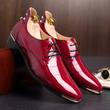 Fashion Business Men Dress Shoes Genuine Leather Pointed Toe Slip on Flats Loafers Formal Office Shoes Men Leather Oxfords