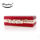 BaoYaFang New Red Crystal Womens Wedding Shoes With Matching Bags Luxury High Platform Shoes Woman Party Dress Shoe and Purse