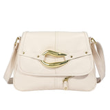 Simple solid color safety bag flap crossbody bag