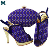 Black High Quality Italian Matching Lady Shoes and Bag Material With PU Nigerian Shoes and Bags Set for Party Women Shoe and Bag