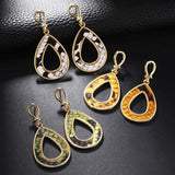 Personalized Simple Geometric Hollow Drop-Shaped Earrings