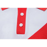 Men's Summer Short-sleeved Shirt, POLO, Stitching Color, Manches courtes pour hommes