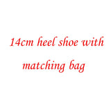 BaoYaFang New Red Crystal Womens Wedding Shoes With Matching Bags Luxury High Platform Shoes Woman Party Dress Shoe and Purse