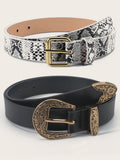 Two-Piece Fashion Simple Ladies Belt
