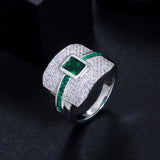 Real Gold Plating Inlaid Zircon Full Diamond Ring