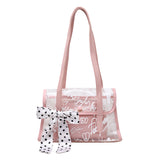 Lady Bow Transparent Embroidered Mother-And-Child Bag