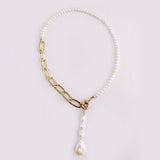 2019 Hot Selling Fresh Water Pearl Necklace and Bracelet Set Jewelry Dubai Bridal Jewelry Set Unique Party Jewelry Icon to Women