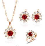 Amazing Price jewelry sets african bridal gold color necklace earrings Ring wedding crystal sieraden women fashion jewellery set