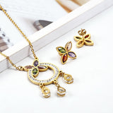 OUFEI Stainless Steel Jewelry Sets Fifts For Women Vogue 2019 Pendant Necklace Earrings set Fine Jewelry Accessories