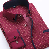 Big Size 4XL Men Dress Shirt 2016 New Arrival Long Sleeve Slim Fit Button Down Collar High Quality Printed Business Shirts MCL18