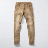 7 Color Men Stretch Skinny Jeans Fashion Casual Slim Fit Denim Trousers Male Gray Black Khaki White Pants Brand