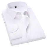 4XL 5XL 6XL 7XL 8XL Large Size Men's Business Casual Long Sleeved Shirt White Blue Black Smart Male Social Dress Shirts For Plus