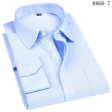 4XL 5XL 6XL 7XL 8XL Large Size Men's Business Casual Long Sleeved Shirt White Blue Black Smart Male Social Dress Shirts For Plus