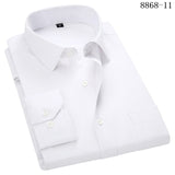 4XL 5XL 6XL 7XL 8XL Large Size Men's Business Casual Long Sleeved Shirt White Blue Black Smart Male Social Dress Shirts For Plus