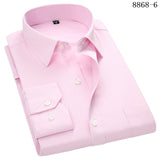 4XL 5XL 6XL 7XL 8XL Large Size Men's Business Casual Long Sleeved Shirt White Blue Black Smart Male Social Dress Shirts For Plus
