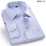 4XL 5XL 6XL 7XL 8XL Large Size Men's Business Casual Long Sleeved Shirt White Blue Black Smart Male Social Dress Shirts For Plus