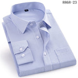4XL 5XL 6XL 7XL 8XL Large Size Men's Business Casual Long Sleeved Shirt White Blue Black Smart Male Social Dress Shirts For Plus
