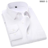 4XL 5XL 6XL 7XL 8XL Large Size Men's Business Casual Long Sleeved Shirt White Blue Black Smart Male Social Dress Shirts For Plus