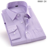 4XL 5XL 6XL 7XL 8XL Large Size Men's Business Casual Long Sleeved Shirt White Blue Black Smart Male Social Dress Shirts For Plus