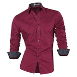 Sportrendy Men's Shirt Dress Casual Long Sleeve Slim Fit Fashion Dragon Stylish JZS041