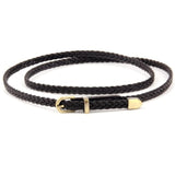 Vintage Boho Braided Waist Belt Summer Solid Female Belt Round Wooden Smooth Buckle Fake Straw Wide Belts For Women Hot Sale