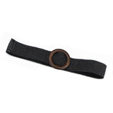 Vintage Bohemian Wide Belt Summer Wooden Buckle Wild Braided Belt Female Leopard Buckle Linen Weave Women Fake Straw Waist Belt
