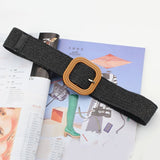 Vintage Bohemian Wide Belt Summer Wooden Buckle Wild Braided Belt Female Leopard Buckle Linen Weave Women Fake Straw Waist Belt
