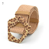 Vintage Boho Braided Waist Belt Summer Solid Female Belt Round Wooden Smooth Buckle Fake Straw Wide Belts For Women Hot Sale