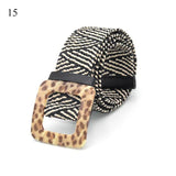 Vintage Boho Braided Waist Belt Summer Solid Female Belt Round Wooden Smooth Buckle Fake Straw Wide Belts For Women Hot Sale