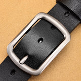 NO.ONEPAUL Genuine Leather For Men High Quality Black Buckle Jeans Belt Cowskin Casual Belts Business Belt Cowboy waistband