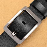 NO.ONEPAUL Genuine Leather For Men High Quality Black Buckle Jeans Belt Cowskin Casual Belts Business Belt Cowboy waistband