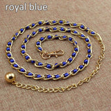 Fashion Elegant Ladies Metal Adjustable Thin Ladies Waist Chain Women Strap Dress Belt Pearl Decorative Clothess Accessories
