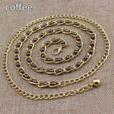 Fashion Elegant Ladies Metal Adjustable Thin Ladies Waist Chain Women Strap Dress Belt Pearl Decorative Clothess Accessories