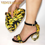 New Arrival African Shoes and Bags Matching Set Decorated with Appliques Nigerian Shoes and Matching Bag Shoes and Bags To Match