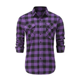 Casual Men Plaid Shirt Autumn Winter Flannel Shirt Men Dress Shirts Fashion Long Sleeve Slim Fit Chemise Homme Cotton Male Shirt