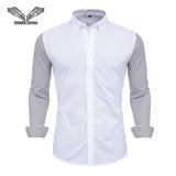 VISADA JAUNA Men Shirts Europe Size New Arrivals Slim Fit Male Shirt Solid Long Sleeve British Style Cotton Men's Shirt Office