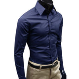 New Argyle luxury men's shirt Business Style Slim Soft Comfort Slim Fit Styles Long Sleeve Casual Dress Shirt Gift For Men