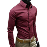New Argyle luxury men's shirt Business Style Slim Soft Comfort Slim Fit Styles Long Sleeve Casual Dress Shirt Gift For Men