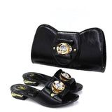 2020 New blue Matching Shoes and Bag Set In Heels African Shoes and Matching Bags Italian Pumps Matching Shoe and Bag Set
