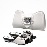 2020 New blue Matching Shoes and Bag Set In Heels African Shoes and Matching Bags Italian Pumps Matching Shoe and Bag Set