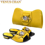2020 New blue Matching Shoes and Bag Set In Heels African Shoes and Matching Bags Italian Pumps Matching Shoe and Bag Set