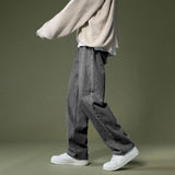 Korean Wide-leg Jeans Men's Fashion Retro Casual Jeans Men Streetwear Autumn Wild Loose Hip-hop Straight Denim Pants Mens M-2XL