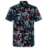 Summer Pure Cotton Mens Hawaiian Shirt Printed Short Sleeve Big Us Size Hawaii Flower Beach Floral Patterns