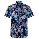 Summer Pure Cotton Mens Hawaiian Shirt Printed Short Sleeve Big Us Size Hawaii Flower Beach Floral Patterns