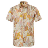 Summer Pure Cotton Mens Hawaiian Shirt Printed Short Sleeve Big Us Size Hawaii Flower Beach Floral Patterns