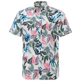 Summer Pure Cotton Mens Hawaiian Shirt Printed Short Sleeve Big Us Size Hawaii Flower Beach Floral Patterns