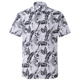 Summer Pure Cotton Mens Hawaiian Shirt Printed Short Sleeve Big Us Size Hawaii Flower Beach Floral Patterns