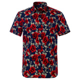 Summer Pure Cotton Mens Hawaiian Shirt Printed Short Sleeve Big Us Size Hawaii Flower Beach Floral Patterns